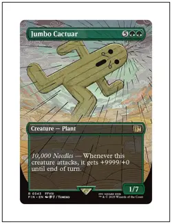 1x Jumbo Cactuar, Borderless Art, Final Fantasy, MTG NM - Image 1