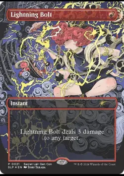 Magic the Gathering MTG Lightning Bolt Secret Lair GenCon Foil Promo NM - Image 1