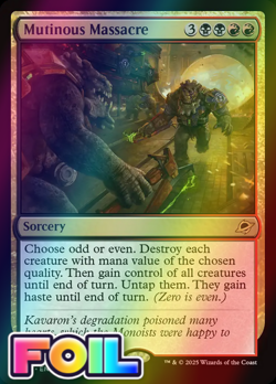 x1 Mutinous Massacre FOIL EOE Edge of Eternities MTG 222 M/NM 1x - Image 1