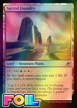 x1 Sacred Foundry FOIL EOE Edge of Eternities MTG 256 M/NM 1x - Image 1