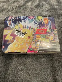 Pokemon Surging Sparks 2024 Fall Collectors Chest Factory Sealed Tin - Image 1