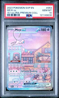 2023 POKEMON SVP EN-SV BLACK STAR PROMO 151 ULTRA-PREM COLL #053 MEW EX PSA 10 - Image 1