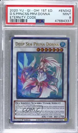 Deep Sea Prima Donna 1st Ed. YuGiOh Eternity Code PSA 9 MINT - Image 1