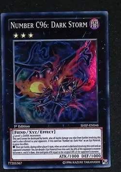 Number C96: Dark Storm - SHSP-EN046 - Super Rare - 1st Edition - Yugioh - Image 1