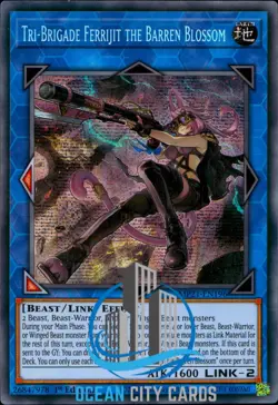Yugioh Tri-Brigade Ferrijit The Barren Blossom MP21-EN196 Prismatic Secret Rare - Image 1