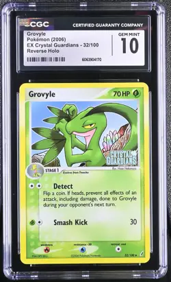 CGC 10 Grovyle EX Crystal Guardians 32/100 Reverse Holo Stamped Pokemon Card - Image 1