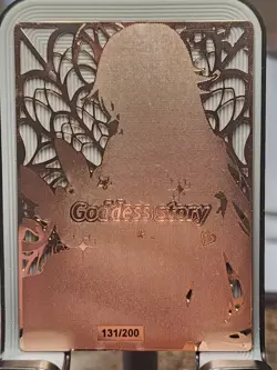 Rias Gremory Numbered 131/200 Goddess Story Metal Card LSP Rose Gold Anime - Image 2