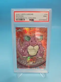 Nidoking PSA 9 MINT SPECTRA Topps Chrome Series 1 #34 Pokemon Card PC Fresh Slab - Image 1