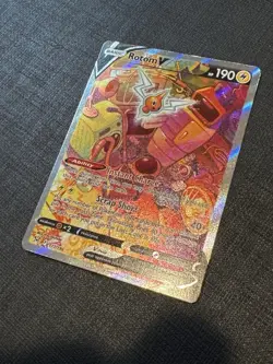 Pokemon TCG Rotom v Lost Origin Alternate Art Holo Ultra Rare Card 177/196 NM - Image 2