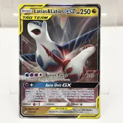 2019 Latias & Latios GX 113/181 Team Up Ultra Rare Full Art Pokemon Card NM - Image 1