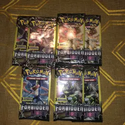 Pokemon TCG - Sun & Moon Forbidden Light Booster 3-Card Booster Packs x7 - Image 1