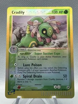 Cradily 3/100 EX Sandstorm-Reverse Holo Pokemon Card | NM/M Pack Fresh - Image 1