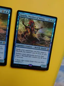 MTG Card. Kopala, Warden of Waves X2 Ixalan MErfolk wizard Blue Foil as pics - Image 4