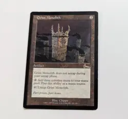 Mtg Magic The Gathering Urzas Legacy Grim Monolith Card - Image 1