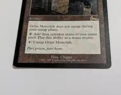 Mtg Magic The Gathering Urzas Legacy Grim Monolith Card - Image 4