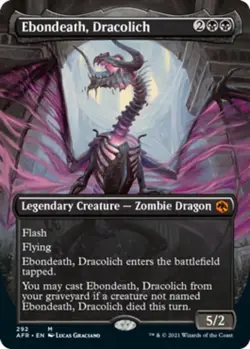 FOIL - Ebondeath, Dracolich (Borderless) - Adventures in the Forgotten Realms - Image 1