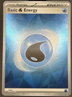 Basic Water Energy SVE 011 Reverse Holo Pokemon Prismatic Evolutions 2025 - Image 3