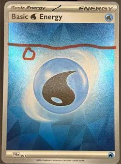 Basic Water Energy SVE 011 Reverse Holo Pokemon Prismatic Evolutions 2025 - Image 4