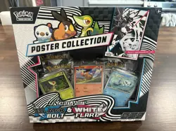 Pokemon Black Bolt & White Flare Poster Collection Box - New, Sealed - Image 1