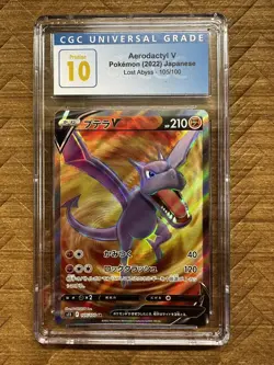 Aerodactyl V Lost Origin Ultra Rare Full Art #105 Pokemon CGC Pristine 10 - Image 1
