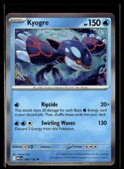 2025 Pokemon - Mega Evolutions - Reverse Holo Kyogre #34 - Image 1