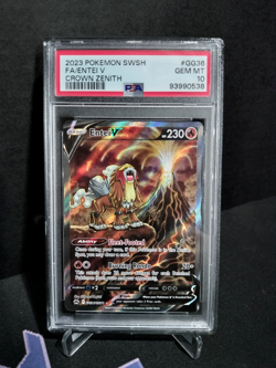 2023 POKEMON SWORD & SHIELD CROWN ZENITH #GG36 FULL ART/ENTEI V PSA 10 - Image 1
