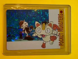MEOWTH Pocket Monsters Vending Machine Prism Sticker - Pokemon Holo Foil NM - Image 1