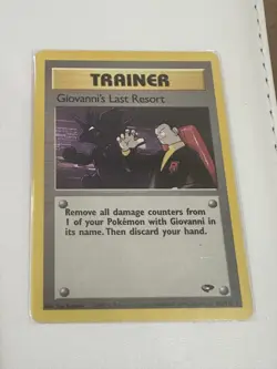 Giovanni's Last Resort 105/132 Rare Non-Holo Gym Challenge Pokemon Trainer LP - Image 1
