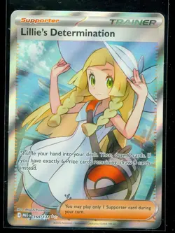 Pokemon LILLIE'S DETERMINATION 169/132 - Mega Evolution - RARE FULL ART - MINT - Image 1
