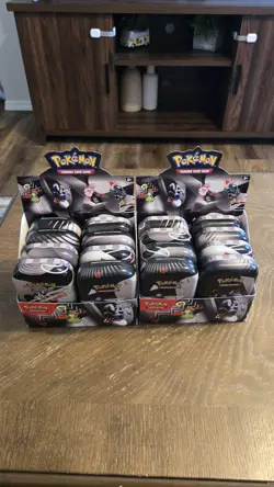 Unova Mini Tin lot of 16 Display Box EMPTY Pokemon Black Bolt White Flare - Image 1