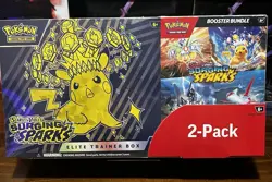 Pokemon Surging Sparks ETB & Booster Bundle Costco 2-Pack Sealed *In Hand* - Image 1