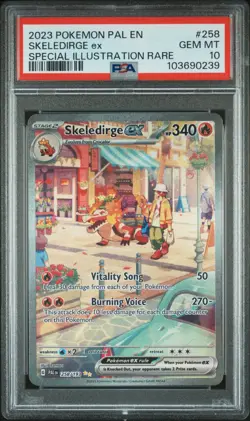 2023 POKEMON PAL EN-PALDEA EVOLVED #258 SKELEDIRGE ex PSA 10 - Image 1