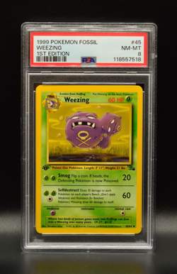 Weezing 1st Edition 1999 Pokemon Fossil #45 WOTC PSA 8 Newly Graded - Image 1
