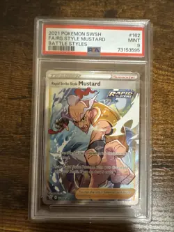 Pokemon Battle Styles Rapid Strike Style Mustard 162/163 PSA 9 - Image 1