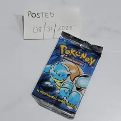 Pokemon Base Set Booster Pack - Blastoise Art - WOTC 1999 WEIGHED! 20.69 grams! 742818061582 - Image 2