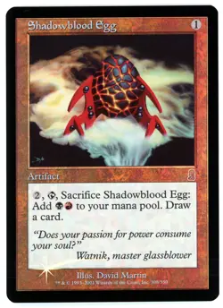 1X SHADOWBLOOD EGG [ODY - ODYSSEY] - MTG VINTAGE FOIL CARD [NEAR MINT] - Image 1