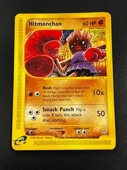 Hitmonchan 81/147 - Aquapolis Vintage Pokemon TCG Card MP e-Reader - Image 1