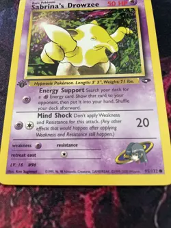 Pokemon Card Sabrina’s Drowzee 1st Edition Gym Challenge 95/132 NM Condition - Image 3