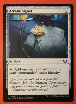 MTG, EDGE OF ETERNITIES * ARCANE SIGNET* #0053, COMMON, REGULAR, EOC - Image 1