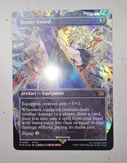 MTG - Final Fantasy - Buster Sword (Borderless) #0351 - Near Mint Foil - Image 1