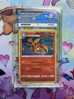 Pokemon TCG-Special Delivery Charizard Black Star Promo SWSH075 Ace 9 - Image 1