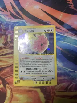 2002 Pokemon Expedition Set Clefable Holo #7/165 SWIRL - Image 2