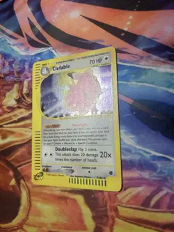 2002 Pokemon Expedition Set Clefable Holo #7/165 SWIRL - Image 3