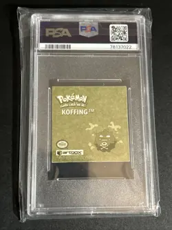 PSA 9 KOFFING R18 1999 POKEMON STICKERS SERIES 1 RARE GOLD - Image 2