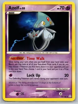 NM Azelf 19/146 Non Holo Rare Diamond & Pearl Legends Awakened Pokemon 2008 - Image 1