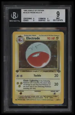 1999 Pokemon Jungle 1st Edition Electrode HOLO R BGS 9.0 - Image 1