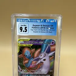2019 Pokemon Espeon & Deoxys Tag Team GX JPN Starter Set 001 CGC 9.5 Gem Mint - Image 2