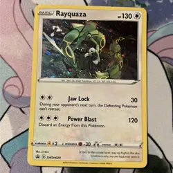 Rayquaza SWSH029 Holo Black Star Promo Pokemon SWIRL NM - Image 1