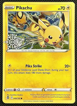 Pokemon Pikachu Snowflake Stamp Holiday Calendar 049/195 Silver Tempest - Image 1