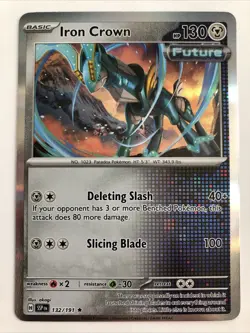 Pokemon TCG Surging Sparks Iron Crown Holofoil 132/191 NM Rare - Image 1